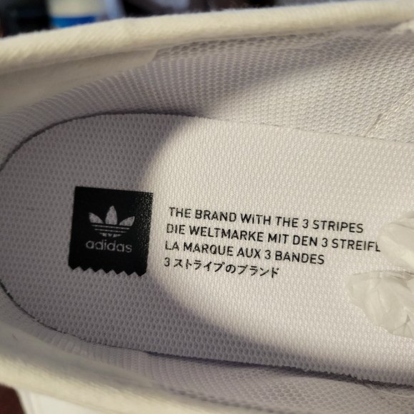 Adidas: shoes, white, slip on, men size 11 main image 4